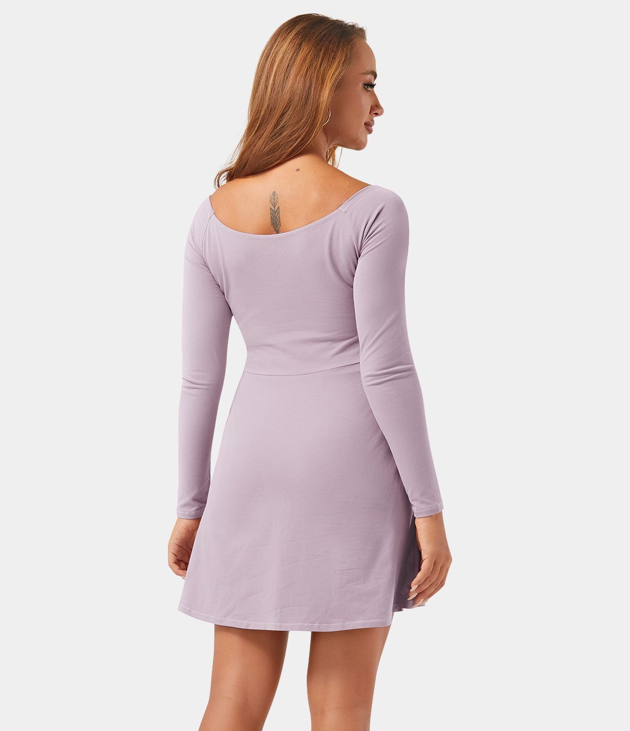 Robe Sport de Tennis Mini à Manches Longues 2-en-1 avec Poches