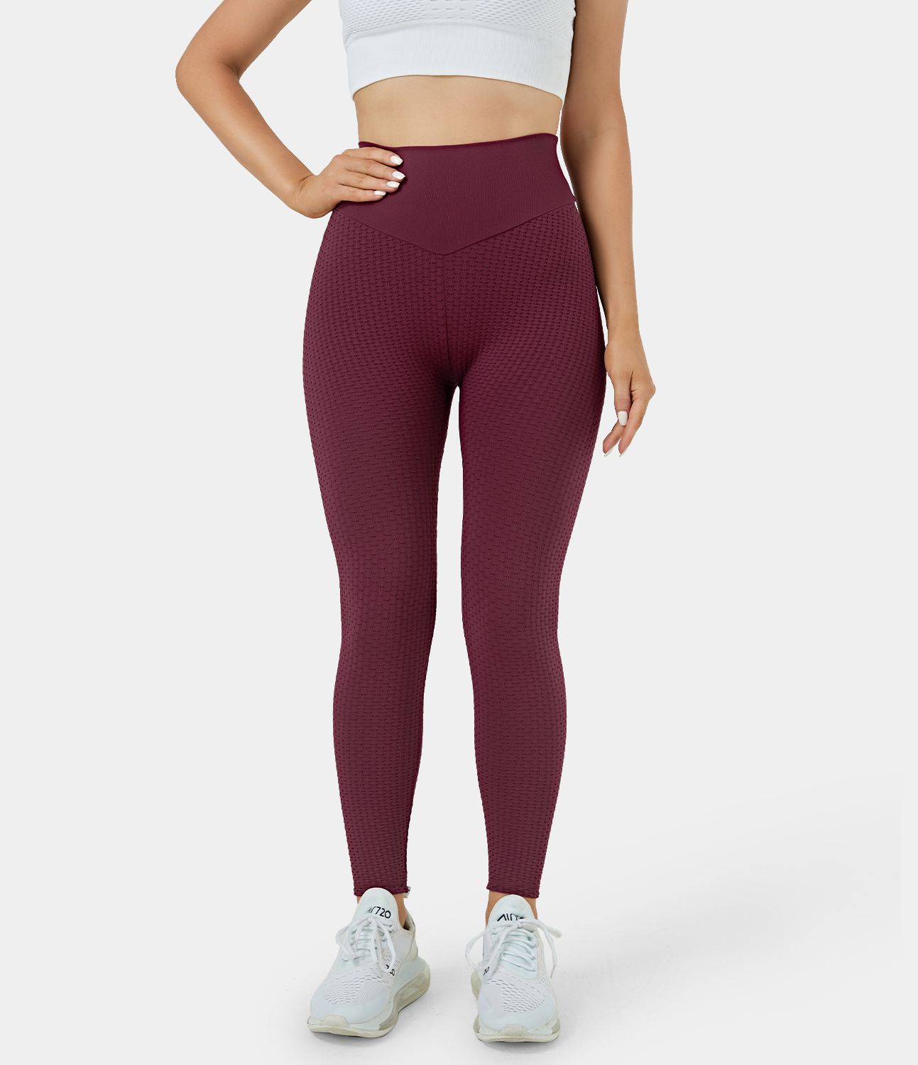 Seamless Flow High Waist Jacquard Hip Up Leggings