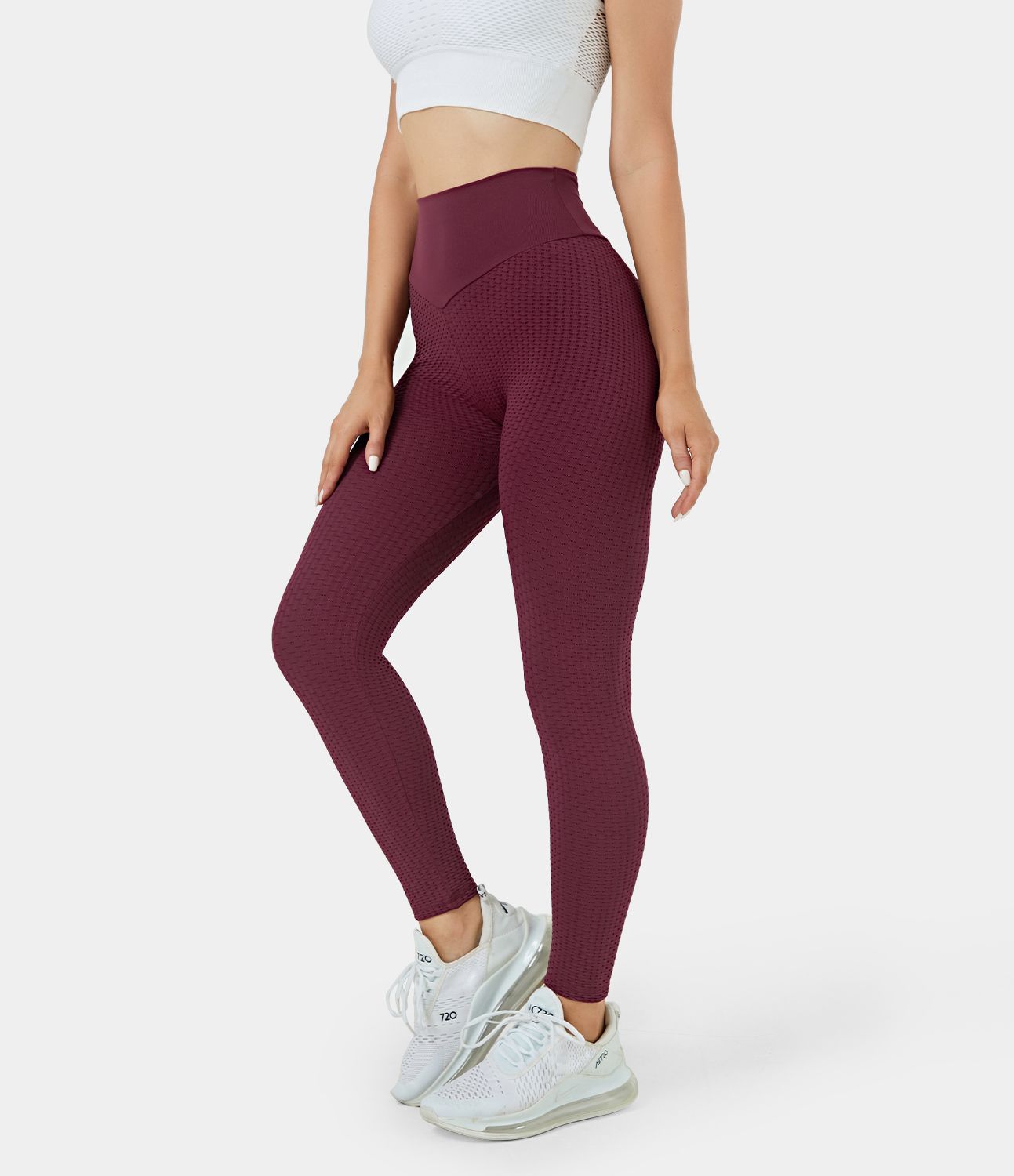 Seamless Flow High Waist Jacquard Hip Up Leggings