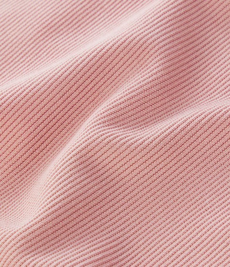 Falda midi ajustada abertura tiro alto canalé