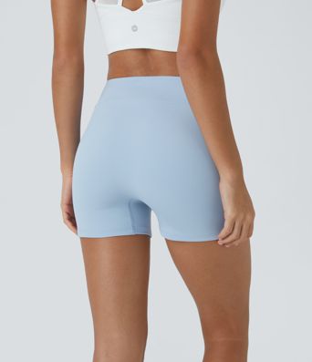 SoftlyZero™ Airy High Waisted Pocket Plain Cool Touch Yoga Shorts 3.5"-UPF50+