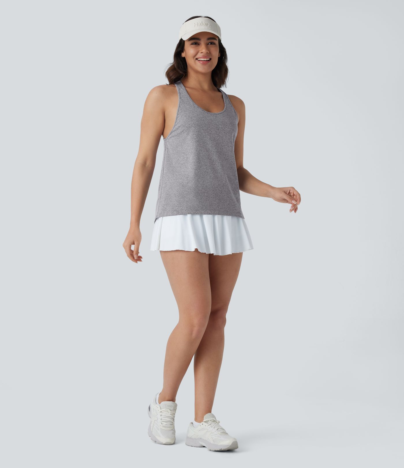 Camiseta sin mangas pickleball cuello U sin espalda