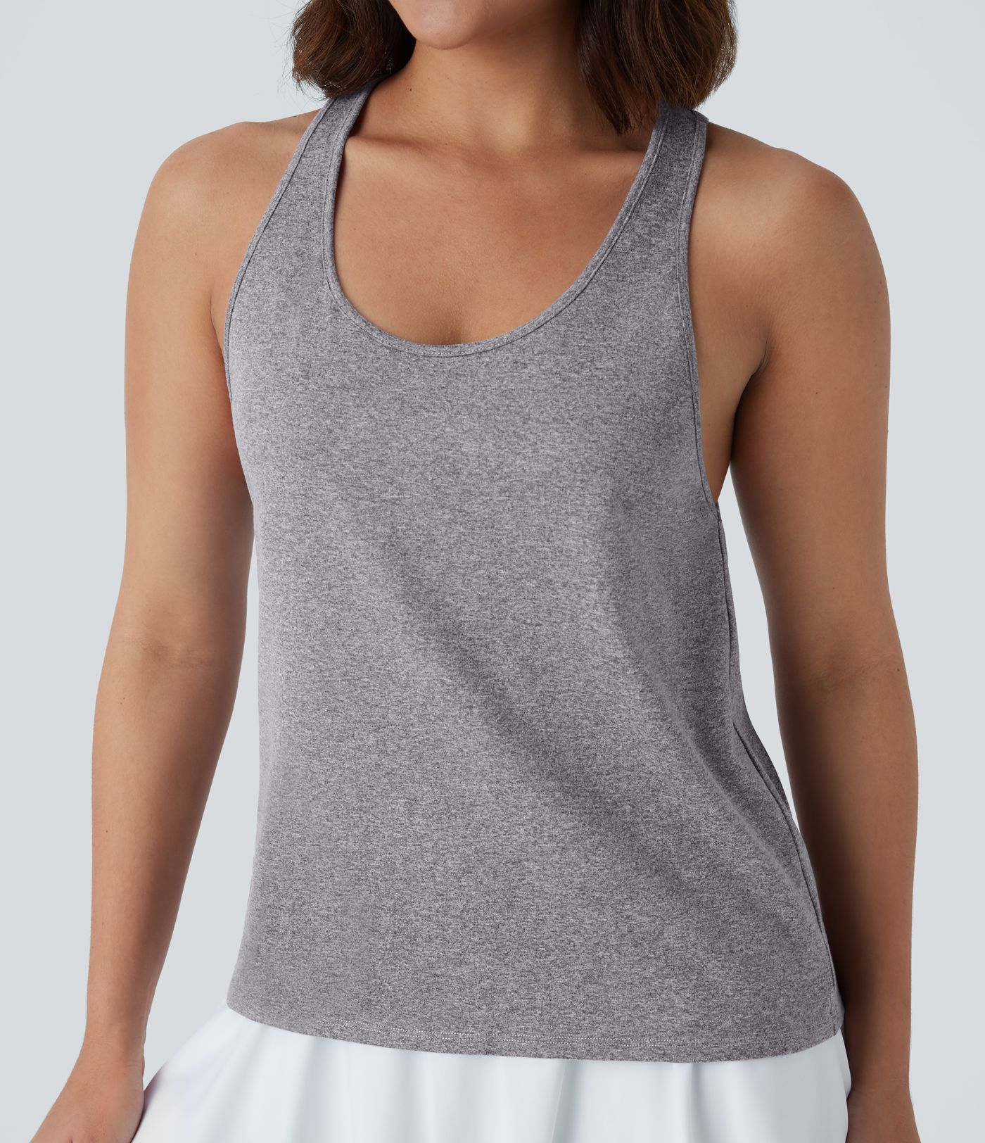 Camiseta sin mangas pickleball cuello U sin espalda