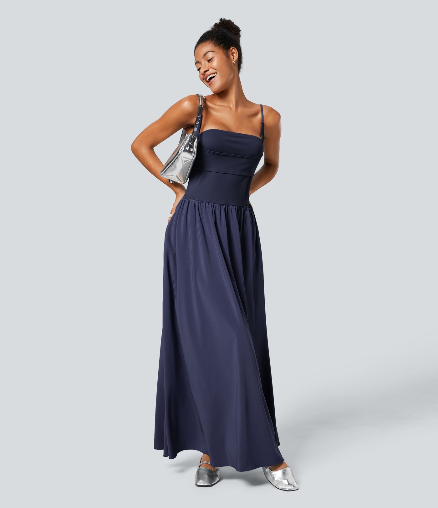 Breezeful™ Pocket Flowy Flare Maxi Quick Dry Casual Slip Dress