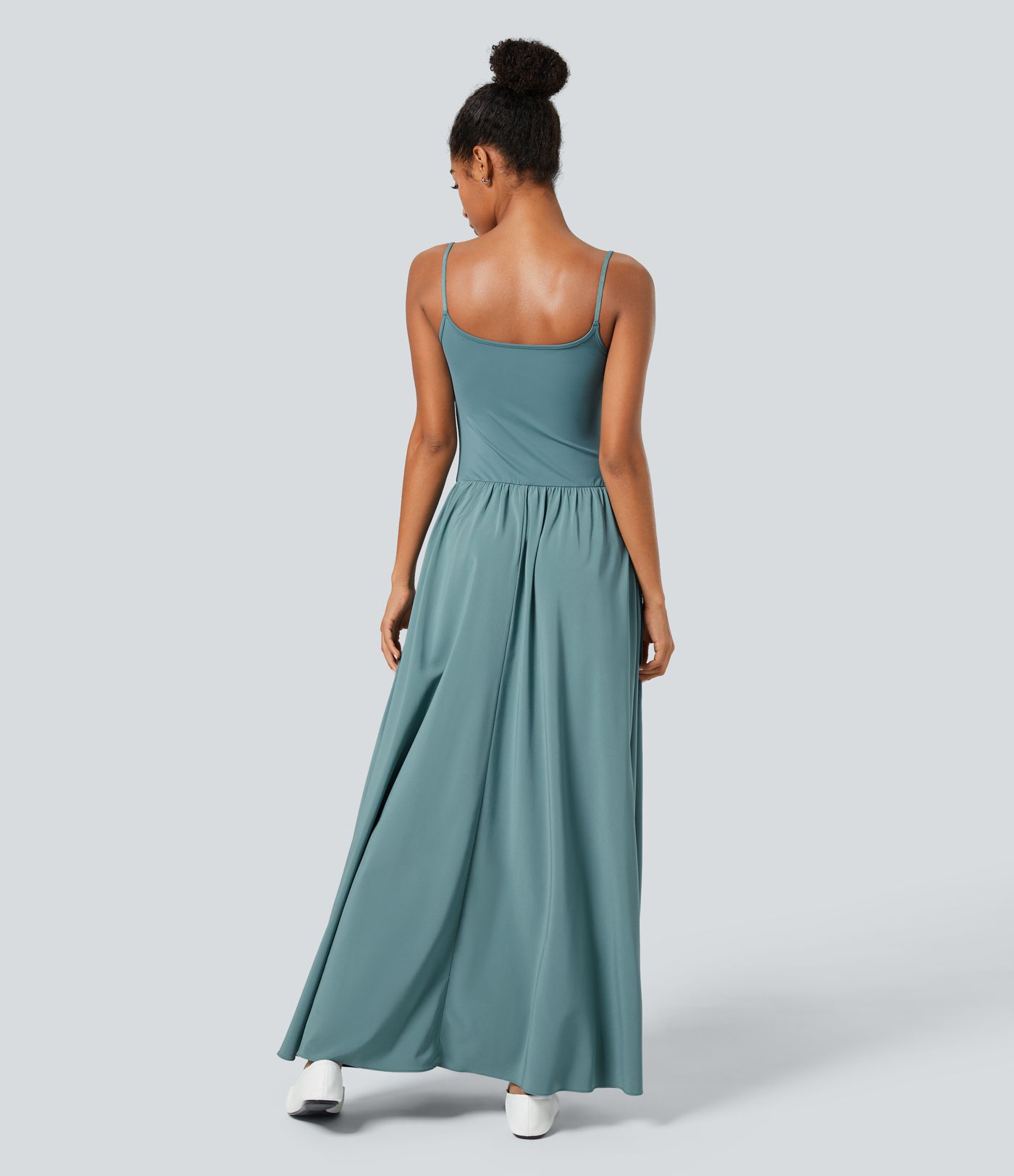 Breezeful™ Pocket Flowy Flare Maxi Quick Dry Casual Slip Dress