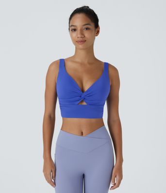 SoftlyZero™ Airy Low Support Cut Out Cool Touch Yoga Sports Bra-UPF50+ A-D Cups