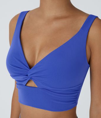 SoftlyZero™ Airy Low Support Cut Out Cool Touch Yoga Sports Bra-UPF50+ A-D Cups