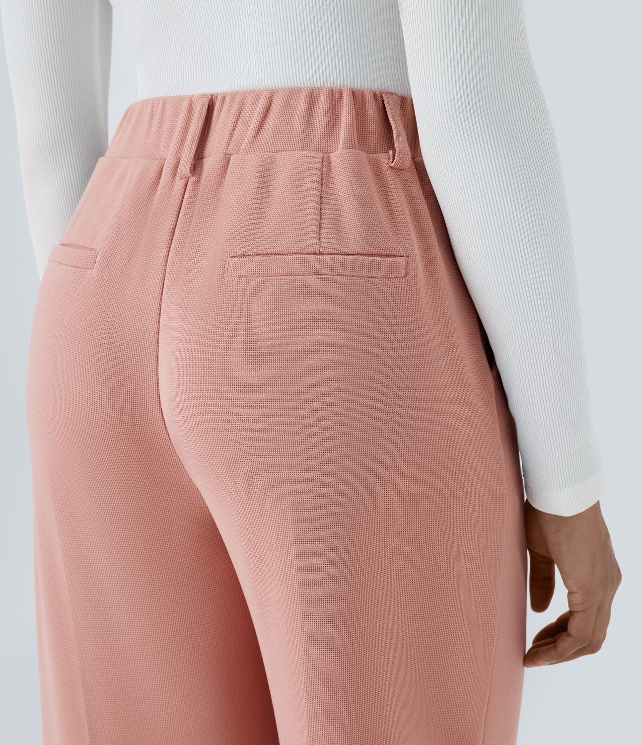 Halara Flex™ ハイウエスト サイドポケット ワッフル ワークパンツ