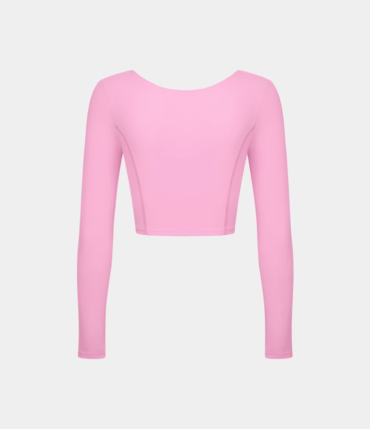 Softlyzero™ Plush Long Sleeve Adjustable Buckle Cropped Yoga Sports Top