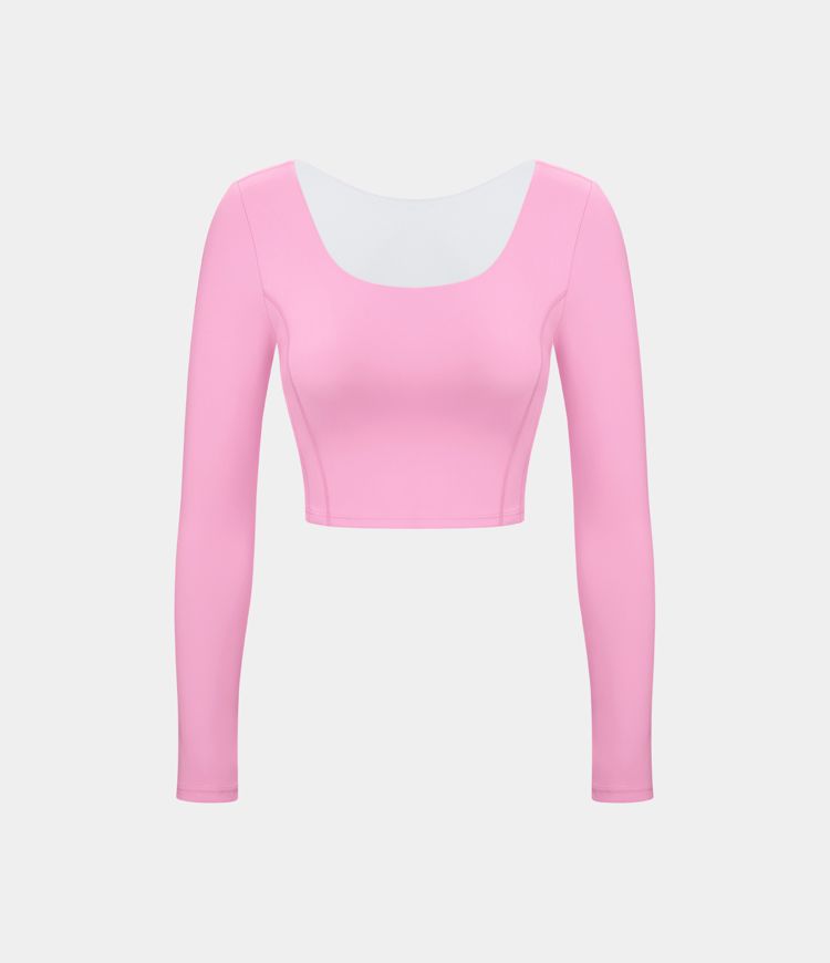 Softlyzero™ Plush Long Sleeve Adjustable Buckle Cropped Yoga Sports Top