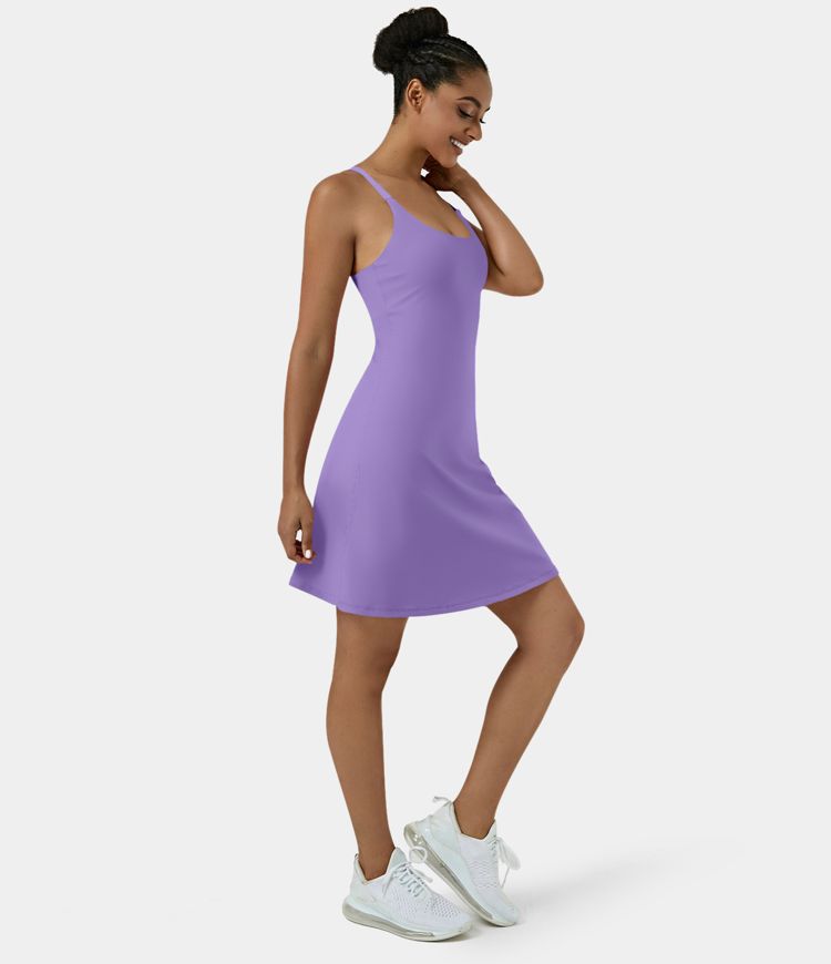 SoftlyZero™ Airy Cut Out 2-in-1 Pocket Cool Touch Longer Active Dress-UPF50+