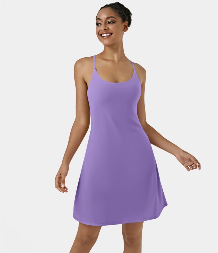 SoftlyZero™ Airy Cut Out 2-in-1 Pocket Cool Touch Longer Active Dress-UPF50+