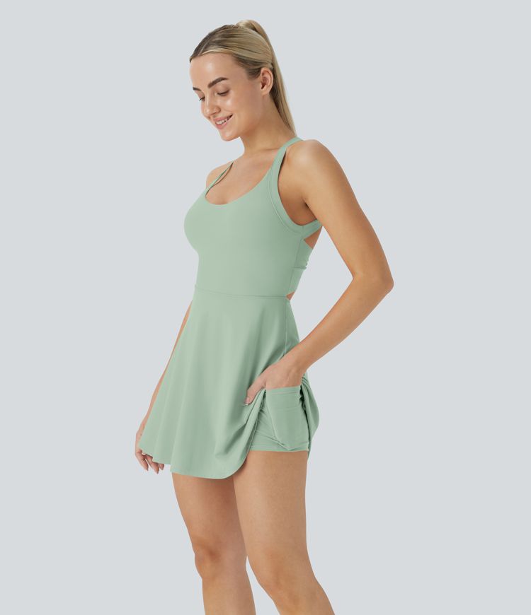 Softlyzero™ Airy Backless Twisted Cool Touch Dance Active Dress-Easy Peezy Edition