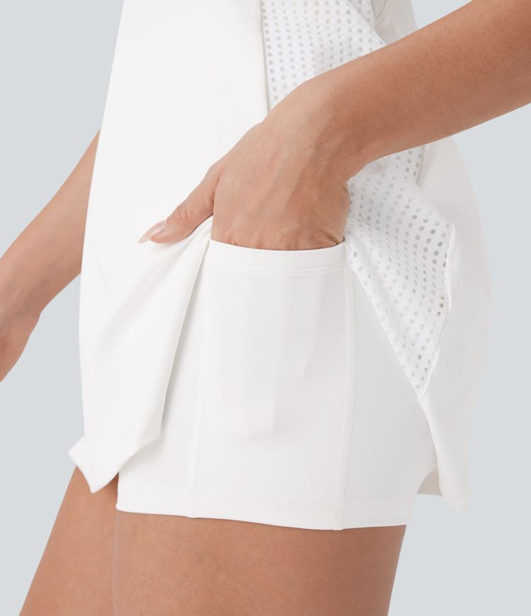 Softlyzero™ QuickDry - 2-teiliges Yoga-Micro-Aktivkleid mit überkreuzten verstellbaren Trägern und Seitentaschen