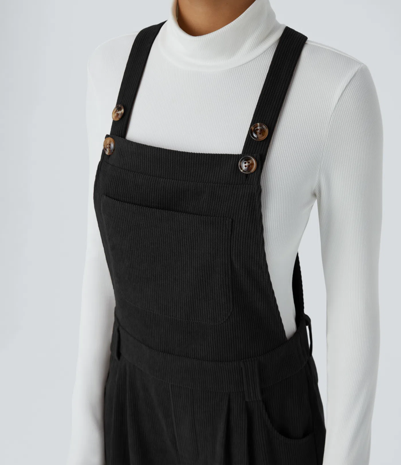 Pockets Corduroy Casual Overalls