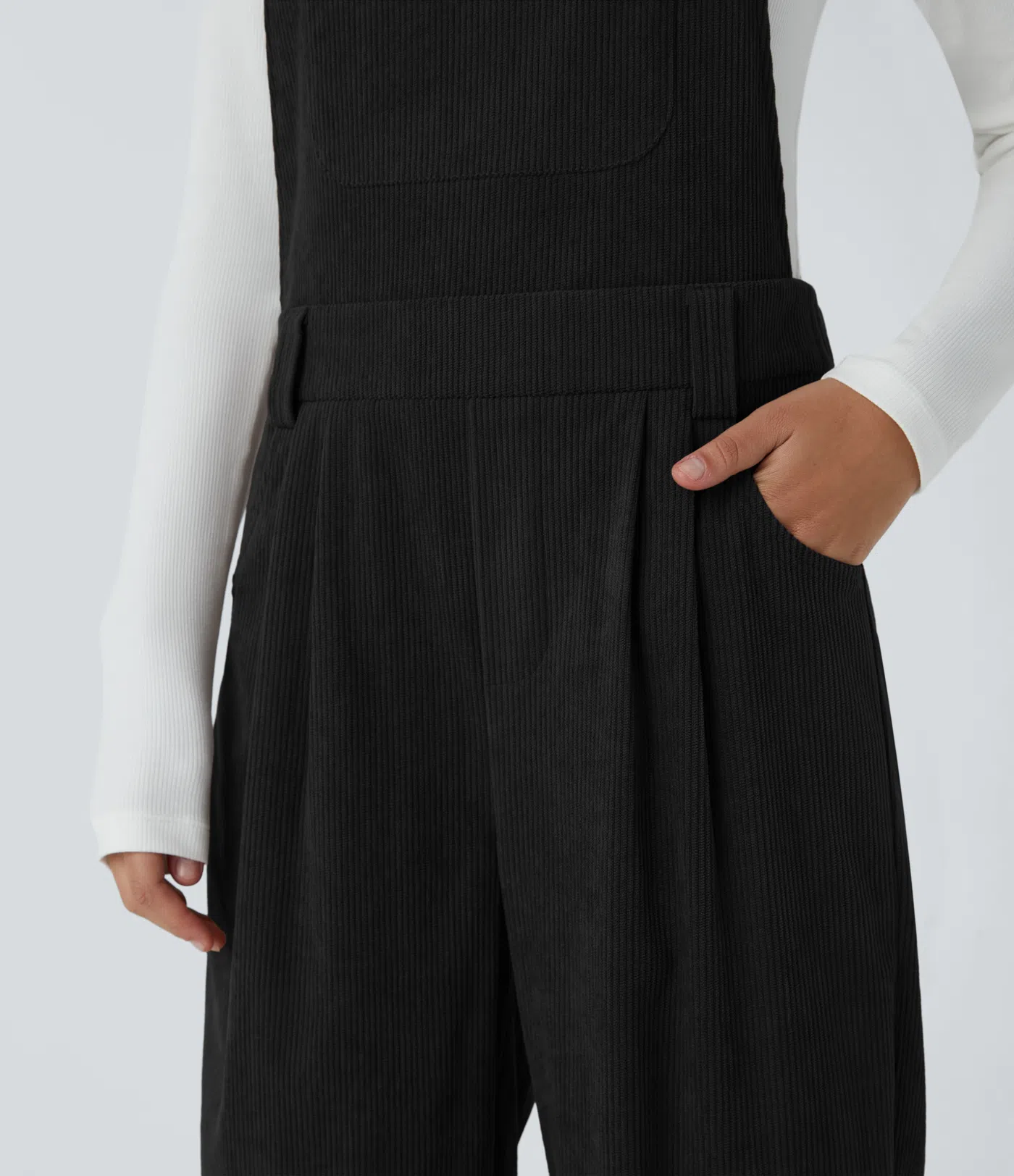 Pockets Corduroy Casual Overalls