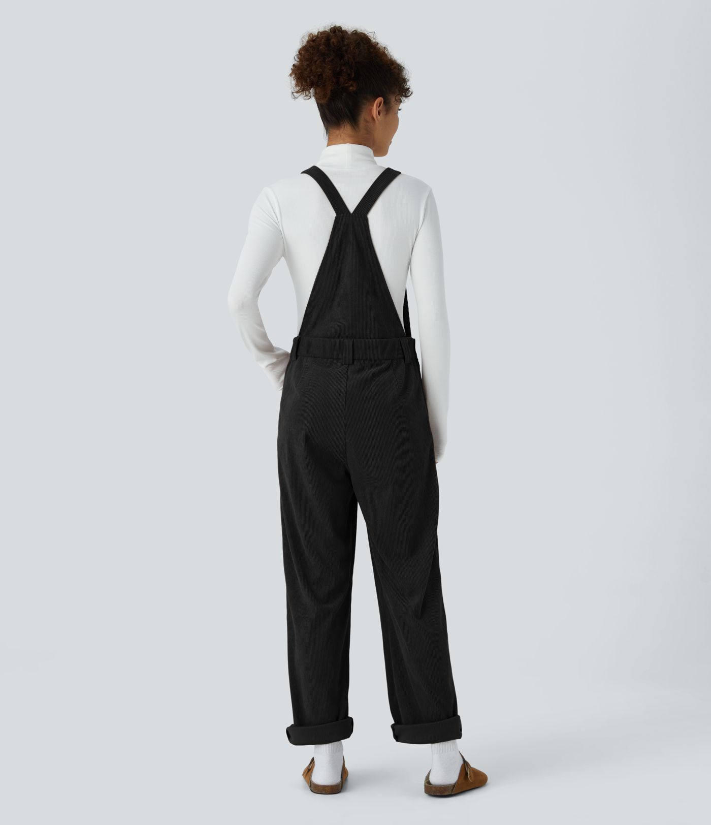 Pockets Corduroy Casual Overalls