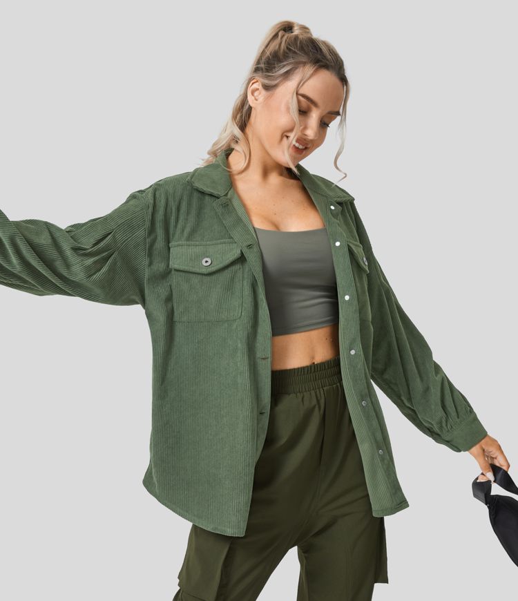 Women's Corduroy Jacket With Pockets | Cord Jacket Women Pockets main image 1