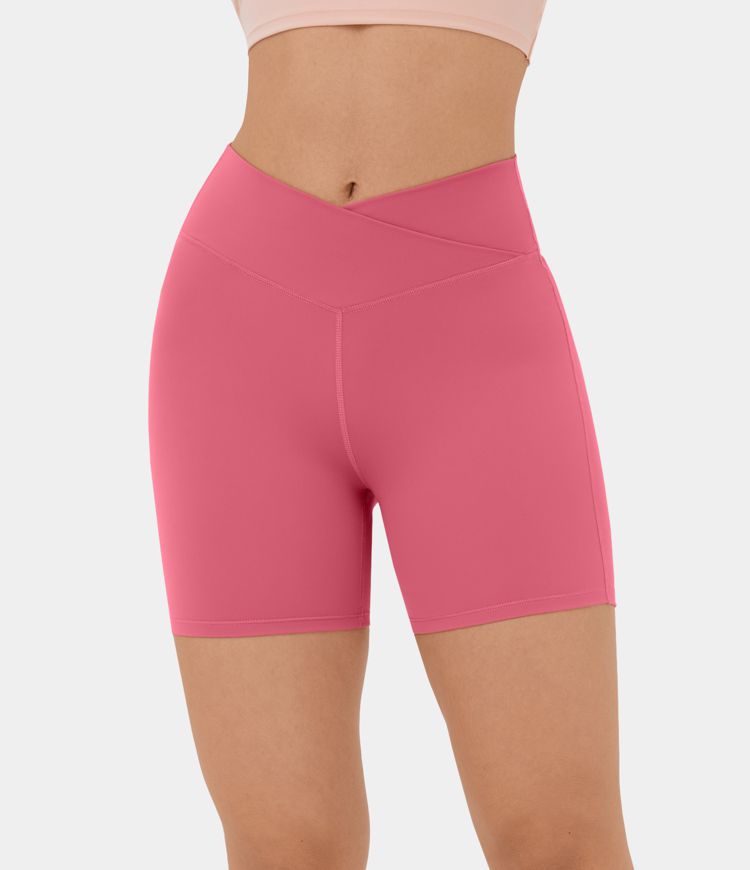 Women’s Cloudful™ Fabric High Waisted Crossover Ruched Yoga Shorts 5