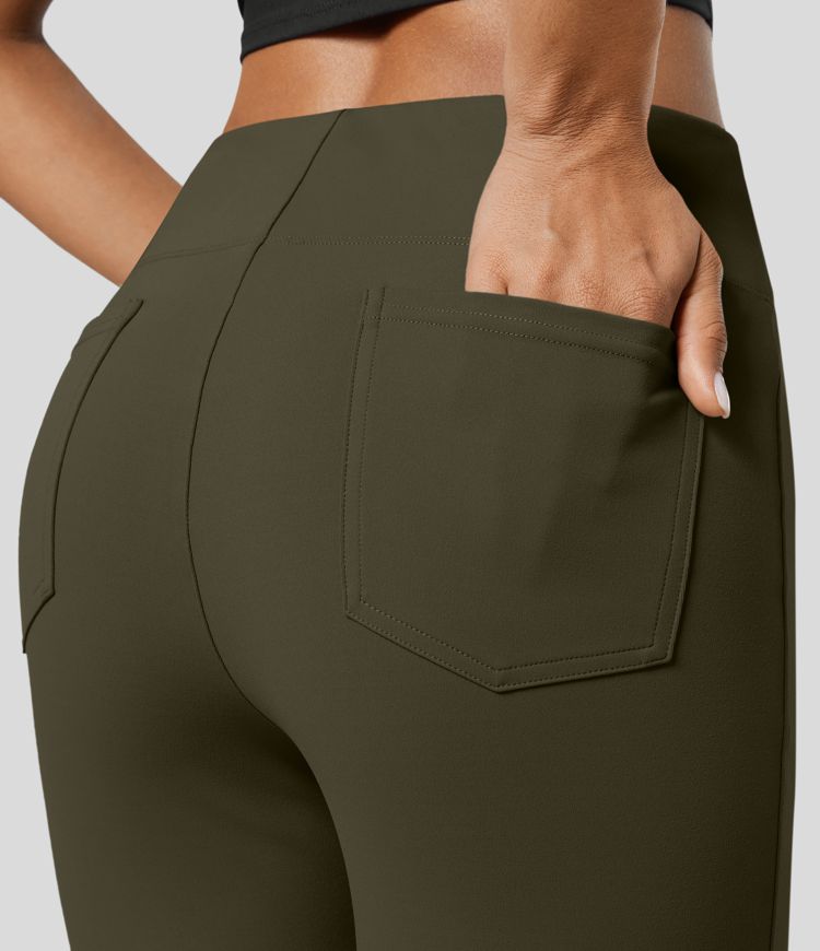 Halara Flex™ High Waisted Back Side Pocket Slight Flare Work Pants