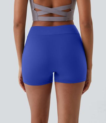 SoftlyZero™ Airy High Waisted Pocket Plain Cool Touch Yoga Shorts 3.5"-UPF50+