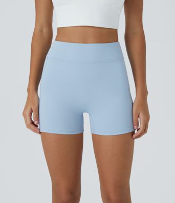 SoftlyZero™ Airy High Waisted Pocket Plain Cool Touch Yoga Shorts 3.5"-UPF50+
