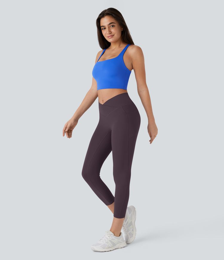 Softlyzero™ Crossover Capri-Leggings mit hohem Bund
