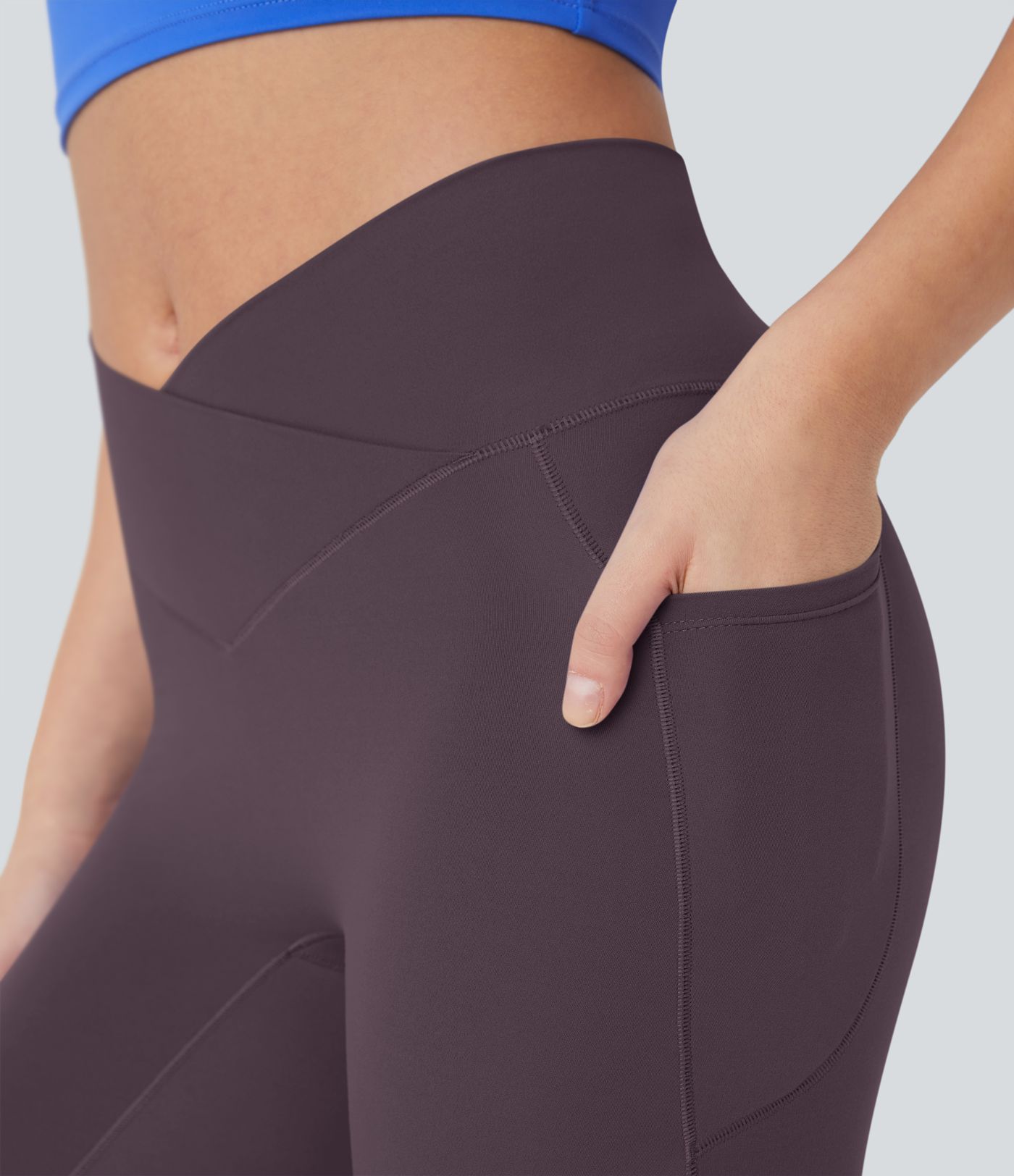 Softlyzero™ Crossover Capri-Leggings mit hohem Bund