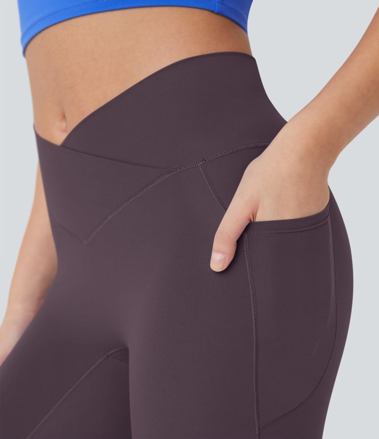 Softlyzero™ Crossover Capri-Leggings mit hohem Bund