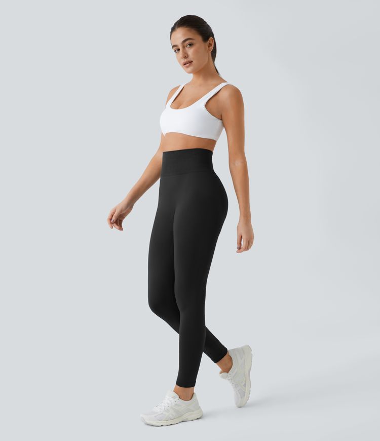 Seamless Flow High Waisted Ruched Plain Leggings