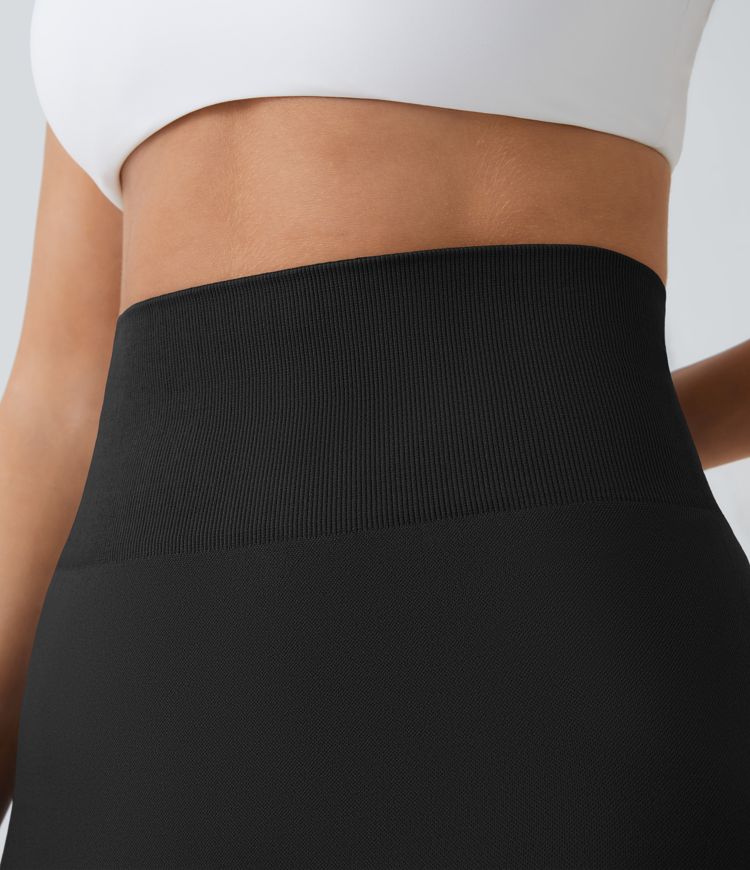 Seamless Flow High Waisted Ruched Plain Leggings