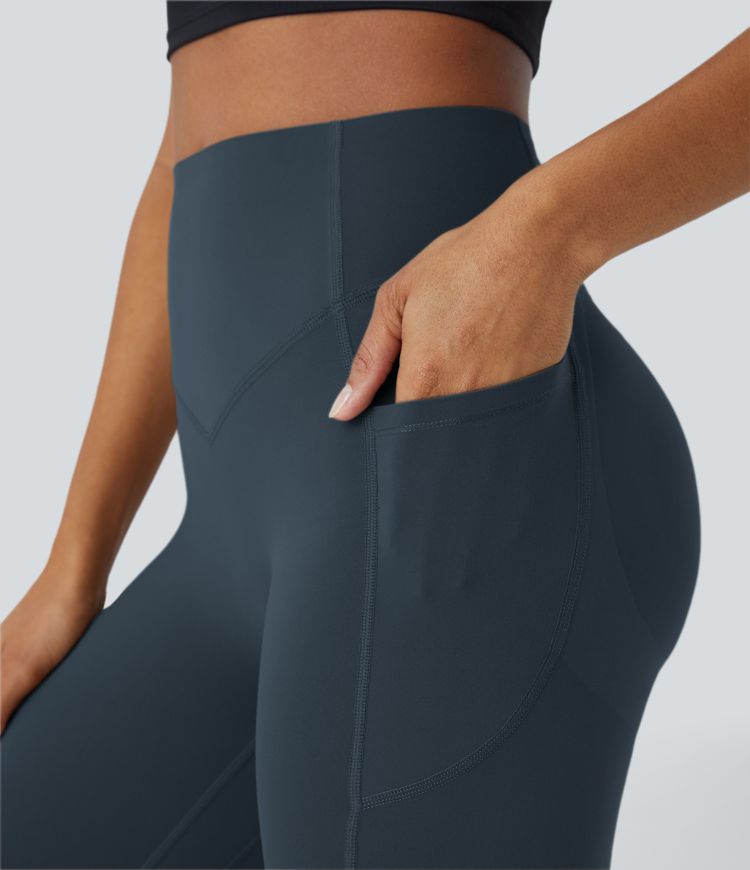 Legging d'entraînement gainant galbant taille haute avec effet scrunch et poches Halara UltraSculpt™
