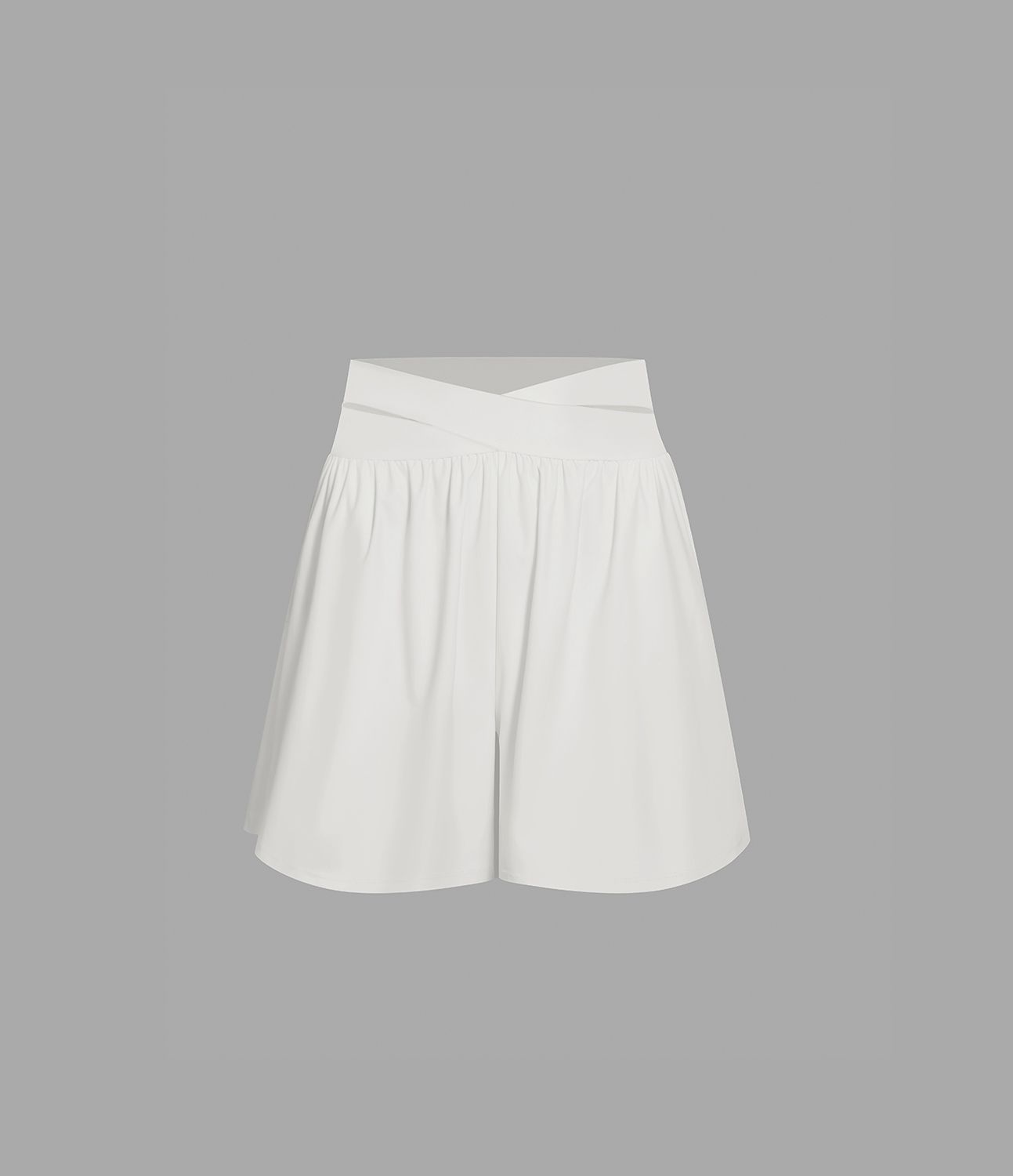 Pantalón corto recortado tiro alto cruzado bolsillo lateral 12.5cm