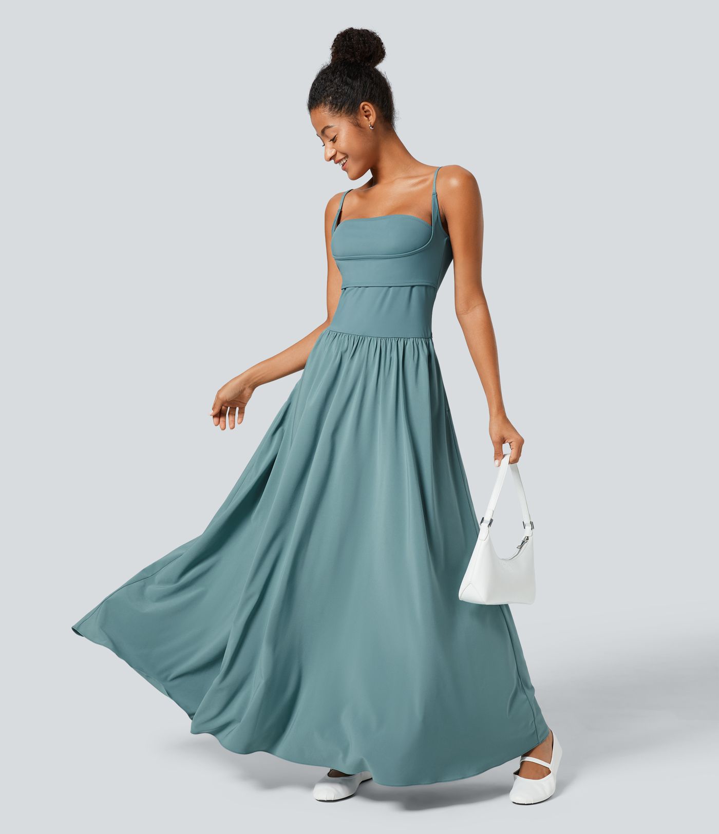 Breezeful™ Pocket Flowy Flare Maxi Quick Dry Casual Slip Dress