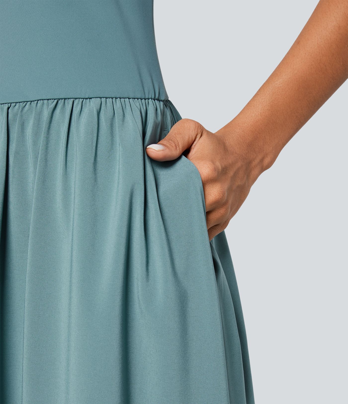 Breezeful™ Pocket Flowy Flare Maxi Quick Dry Casual Slip Dress