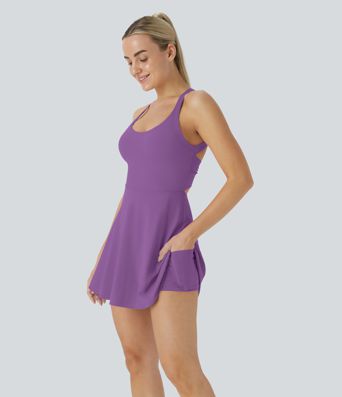SoftlyZero™ Airy Backless Twisted Cool Touch Dance Active Dress-Easy Peezy Edition