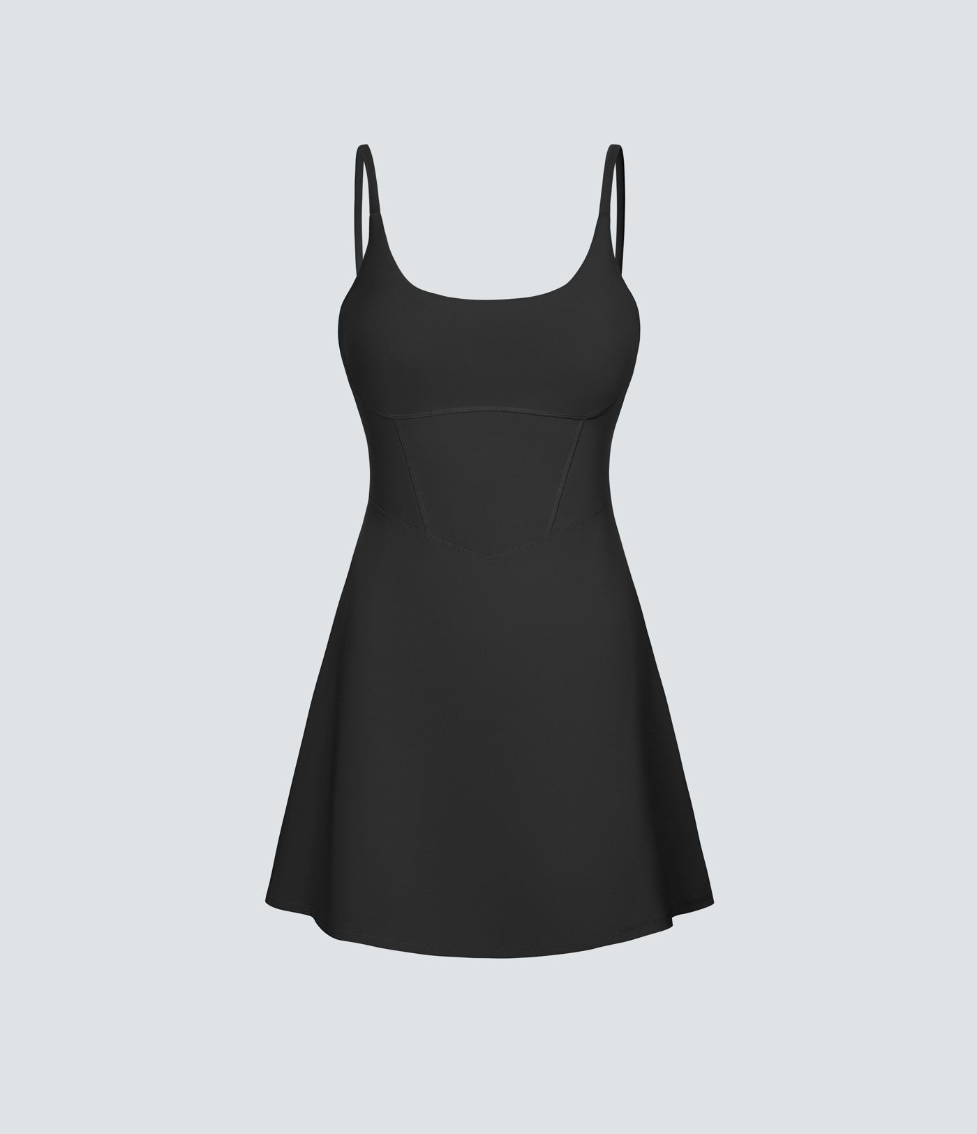 Softlyzero™ Plush Rückenfreies, ausgestelltes 2-in-1-Mini-Freizeitkleid Korsett mit quadratischem Ausschnitt und Seitentaschen