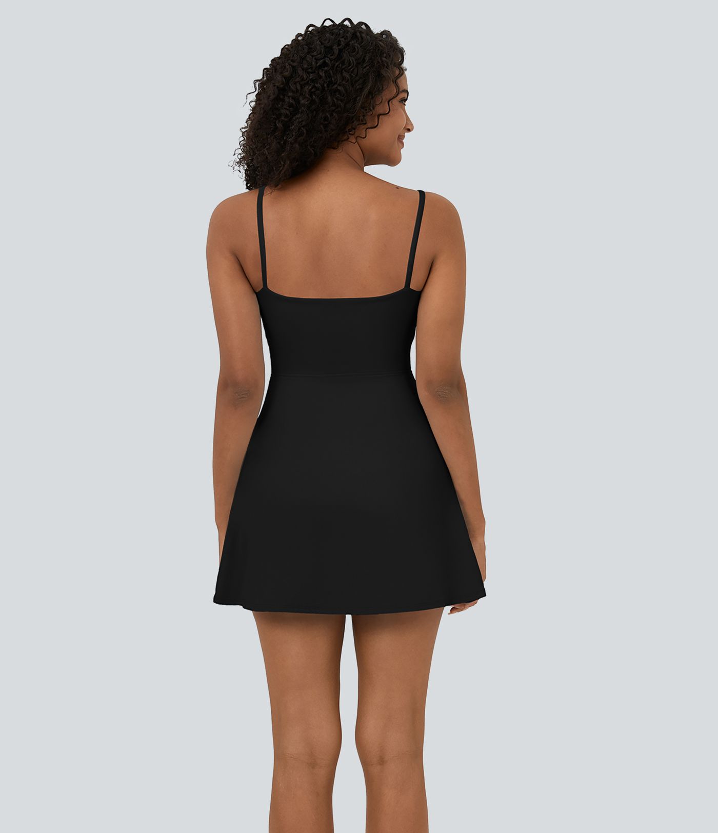 Softlyzero™ Plush Rückenfreies, ausgestelltes 2-in-1-Mini-Freizeitkleid Korsett mit quadratischem Ausschnitt und Seitentaschen