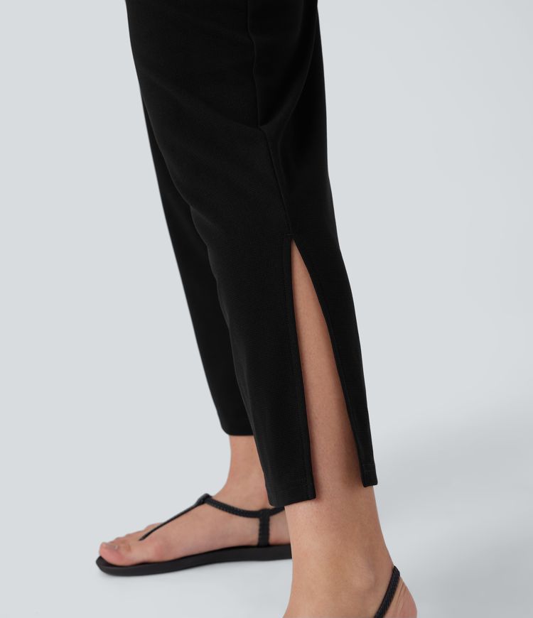 Pocket Wide Leg Casual Overalls-Front and Back Wearable