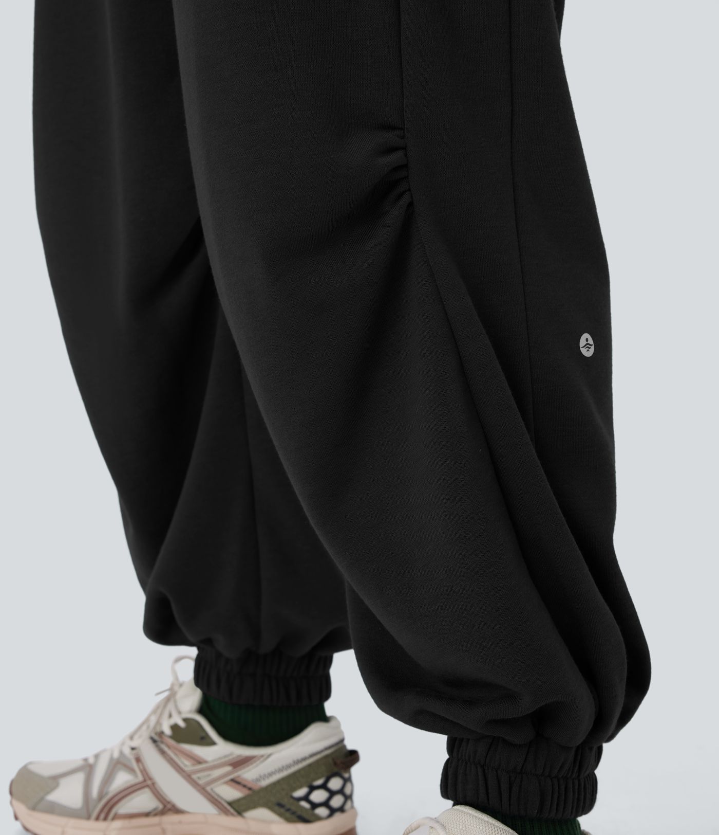 High Waisted Drawstring Pocket Running Joggers