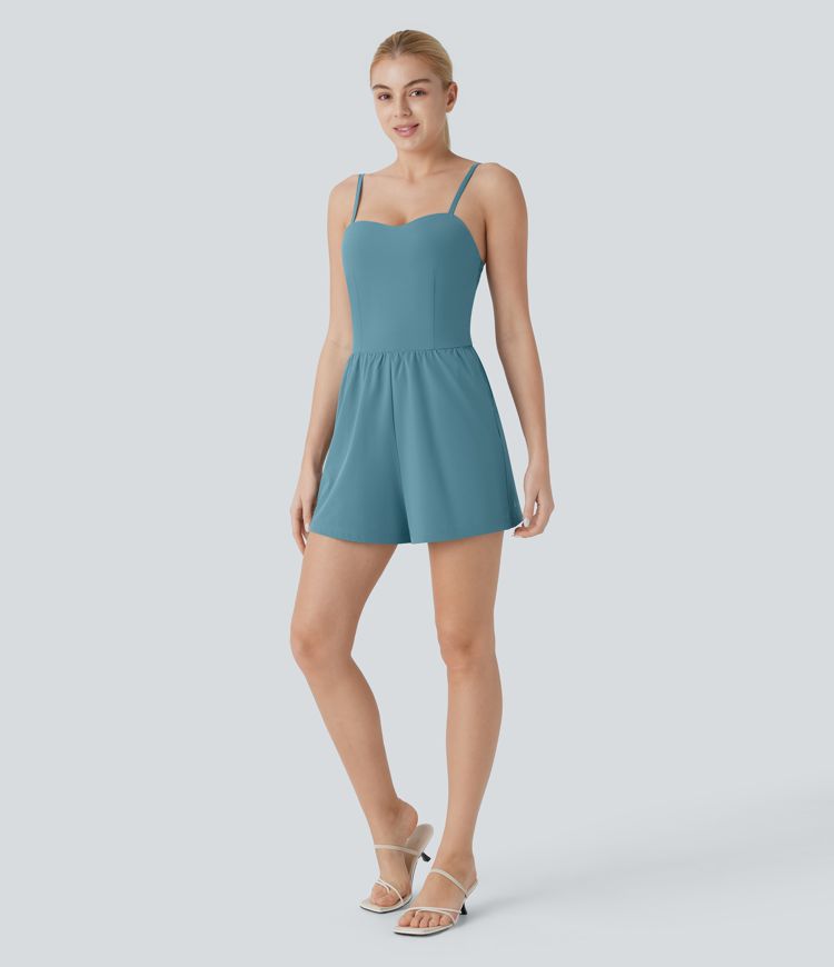 Breezeful™ Shirred Pocket Quick Dry Casual Jumpsuit