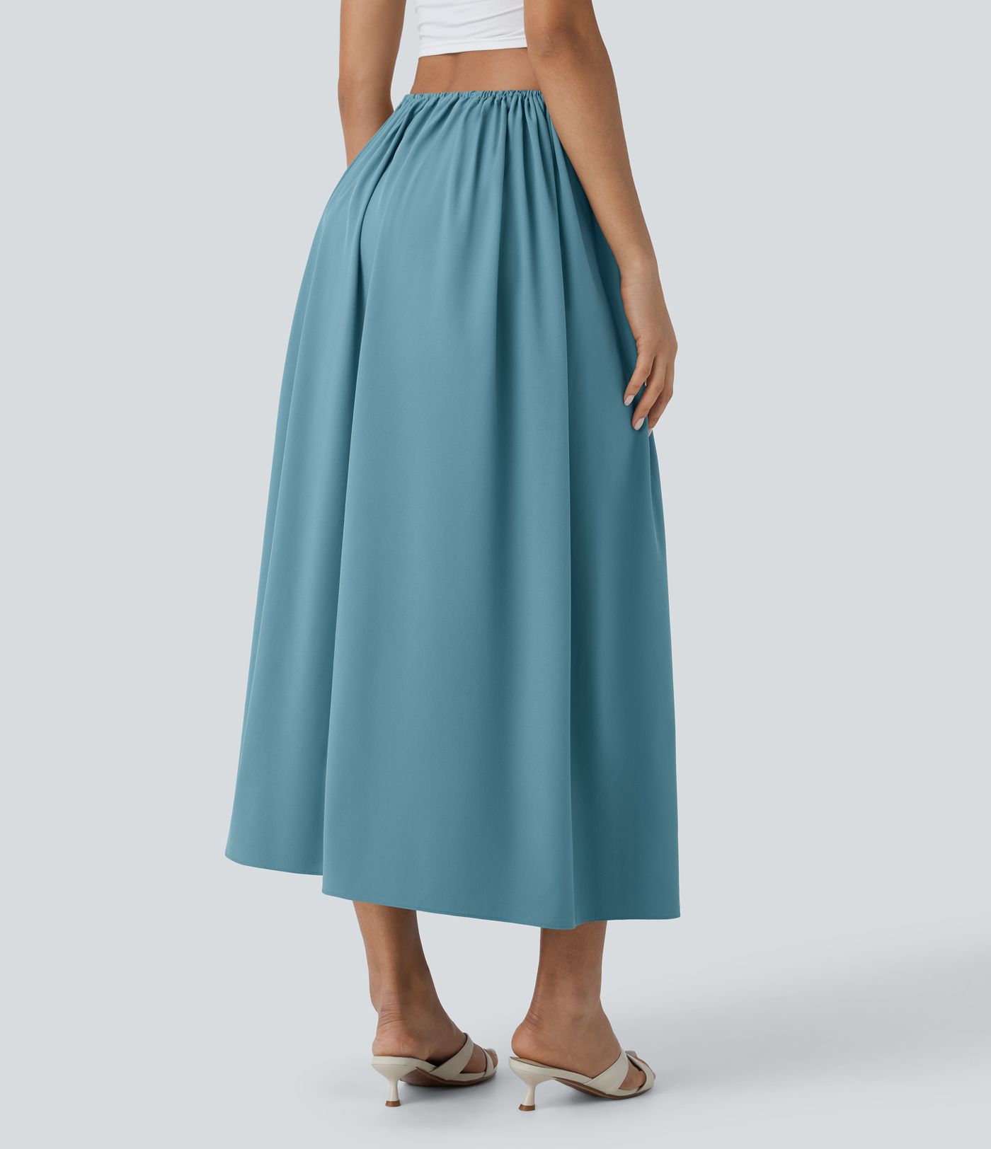 Falda Breezeful™ midi 2 piezas tiro alto cordón ajustable fluida secado rápido resort