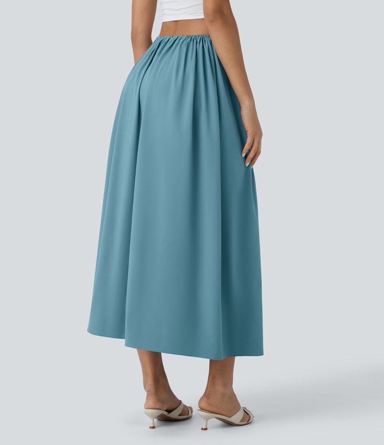 Falda Breezeful™ midi 2 piezas tiro alto cordón ajustable fluida secado rápido resort