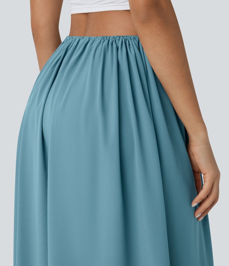 Falda Breezeful™ midi 2 piezas tiro alto cordón ajustable fluida secado rápido resort