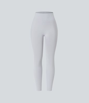 Nahtlose Passform, mit hoher Taille, geraffte 7/8-Yoga-Leggings