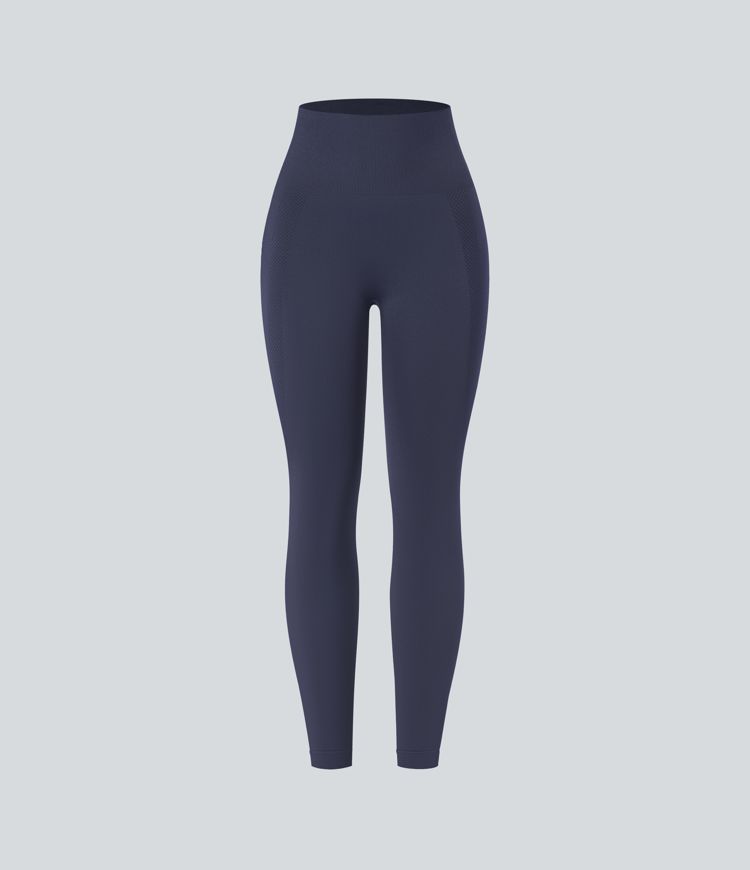 Seamless Flow High Waisted Ruched 7/8 Yoga Leggings