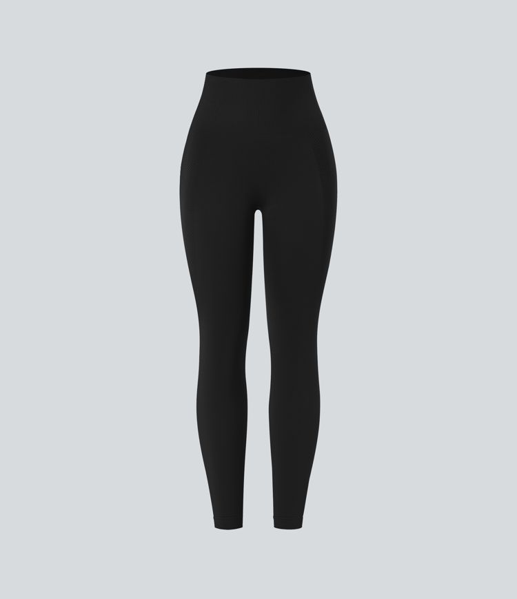 Legging de yoga 7/8 sans couture Seamless taille haute, froncé