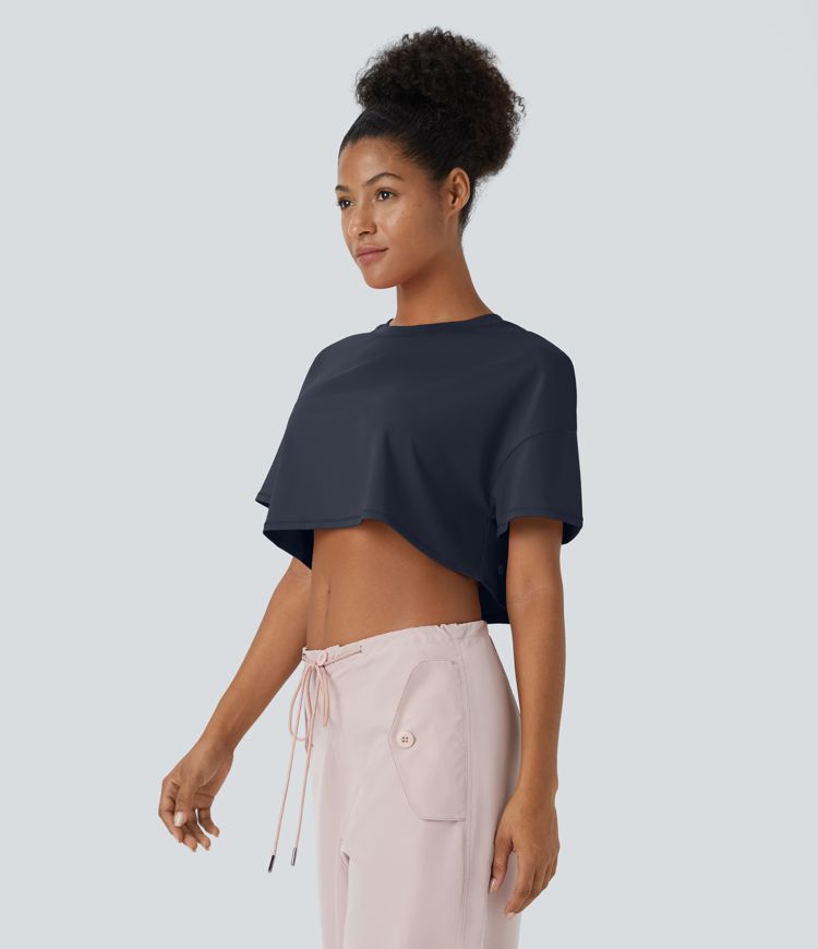 Top de Sport Danse Court Manches Courtes Coupe Large