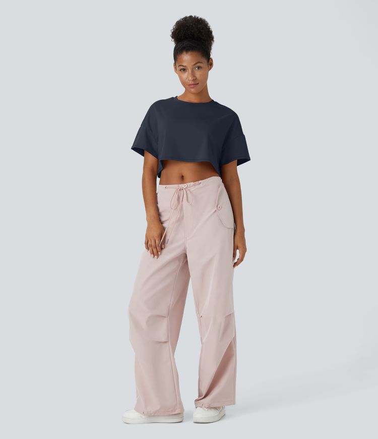 Top de Sport Danse Court Manches Courtes Coupe Large