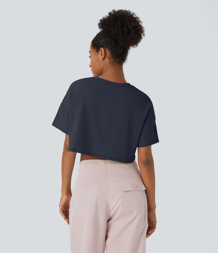 Top de Sport Danse Court Manches Courtes Coupe Large